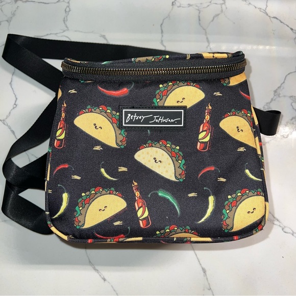 Betsey Johnson Handbags - Betsey Johnson Black and Yellow Taco Lunch Bag